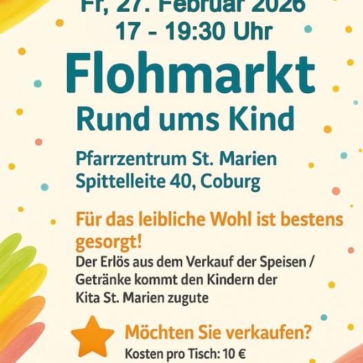 Flyer für den Abendflohmarkt in der Kita