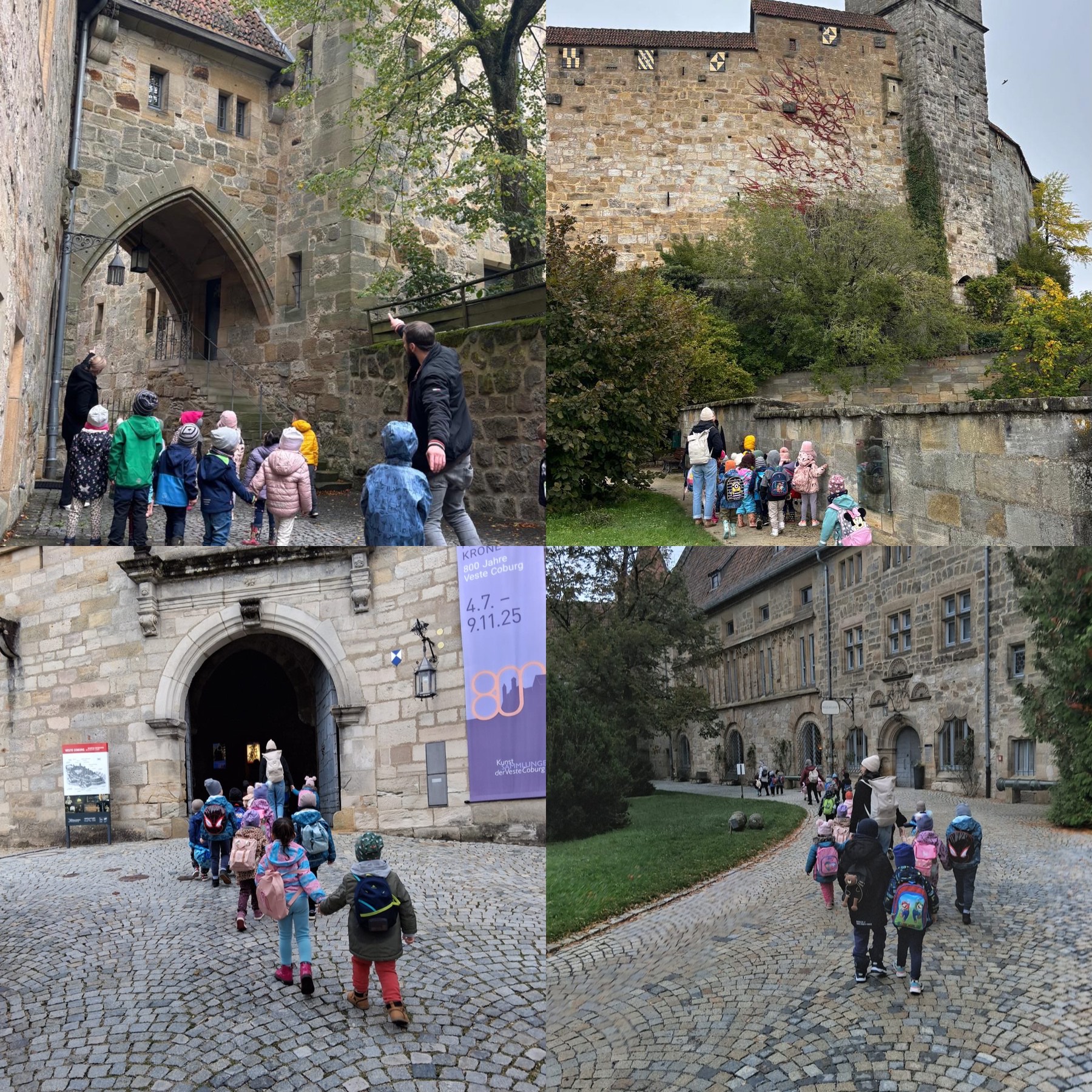 Die Kinder der Kindertagesstätte St. Marien besichtigen die Veste Coburg