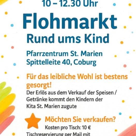 Flyer für den Flohmarkt in der Kita