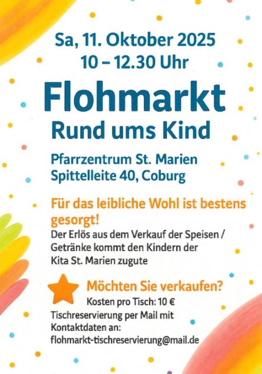 Flyer für den Flohmarkt in der Kita